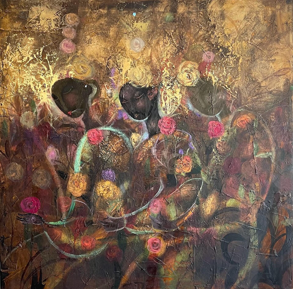 We Are the Friends, 2023 Oil on canvas, 100 × 100 cm