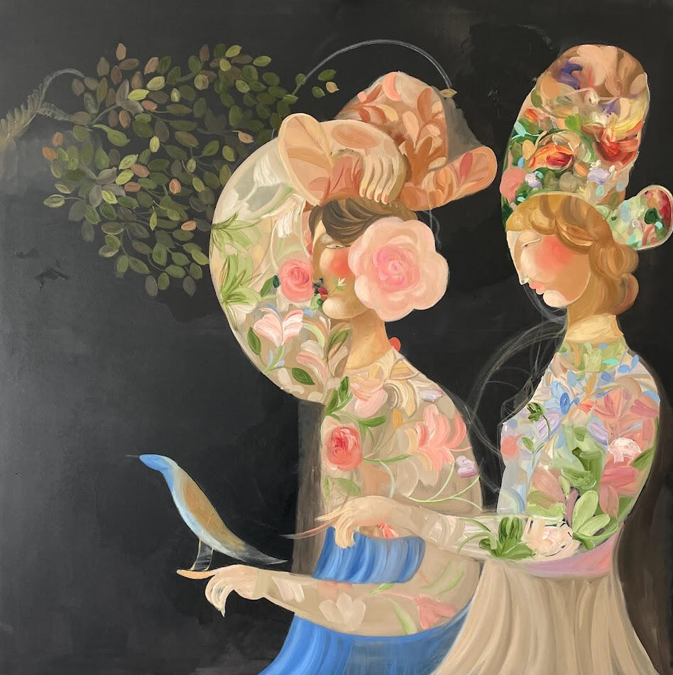 On the Wind, 2023 Oil on canvas, 120 × 120 cm